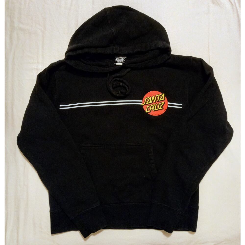 VTG Santa Cruz Skateboards Faded Hoodie Classic Logo Surf Skate Streetwear SZ S